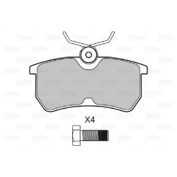 Jeu de plaquettes de frein VALEO 598431 pour FORD OE 1075565