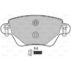 Jeu de plaquettes de frein VALEO 598434 pour FORD, JAGUAR MONDEO, X-TYPE OE 1208845