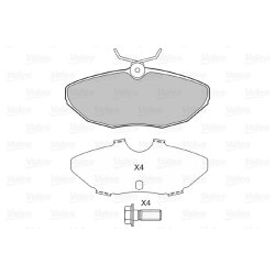 Plaquettes de frein VALEO 598438 pour JAGUAR, LINCOLN S-TYPE, XJ, LS