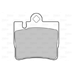 Jeu de plaquettes de frein VALEO 598446 pour MERCEDES CLASSE S OE 0034200620