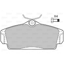 Jeu de plaquettes de frein VALEO 598450 pour NISSAN ALMERA, PRIMERA OE 41060-2F525