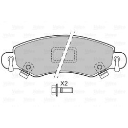 Jeu de plaquettes de frein VALEO 598453 pour SUZUKI WAGON OE 55810-83E00