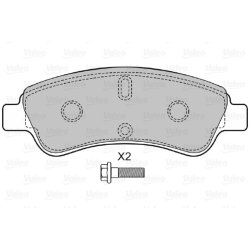 Brake Pad Set VALEO 598464 OE Ref 1610489680