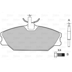Plaquettes de frein VALEO 598473 pour RENAULT, référence d'origine 410604441R