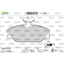 Plaquettes de frein VALEO 598473 pour RENAULT, référence d'origine 410604441R VALEO