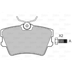 Jeu de plaquettes de frein VALEO 598482 pour VW TRANSPORTER OE 7D0698451