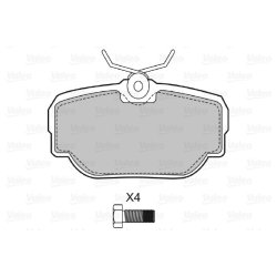 Jeu de plaquettes de frein VALEO 598499 pour LAND ROVER DISCOVERY, RANGE ROVER