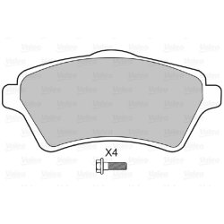 Jeu de plaquettes de frein VALEO 598514 pour LAND ROVER FREELANDER OE LR021899