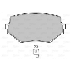 Jeu de plaquettes de frein VALEO 598534 pour SUZUKI GRAND, VITARA OE 55200-65D00