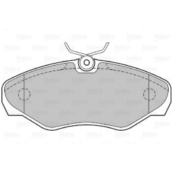 Jeu de plaquettes de frein VALEO 598545 pour NISSAN, VAUXHALL, RENAULT,