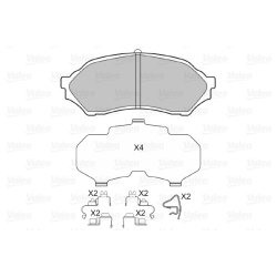 Jeu de plaquettes de frein VALEO 598548 pour FORD ASIE & OCÉANIE, MAZDA