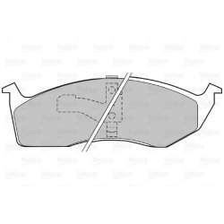 Jeu de plaquettes de frein VALEO 598556 pour CHRYSLER, DODGE, PLYMOUTH OE 4797568