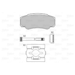 Jeu de plaquettes de frein VALEO 598570 pour CITROEN, FIAT, PEUGEOT OE 4252-47