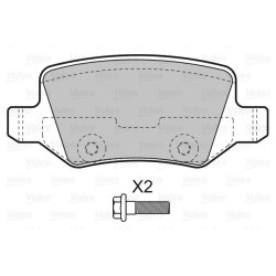 Jeu de plaquettes de frein VALEO 598583 pour MERCEDES CLASSE A, CLASSE B, VANEO