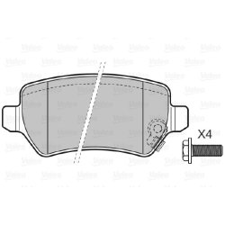 Jeu de plaquettes de frein VALEO 598584 pour CHEVROLET, HOLDEN, HSV, HYUNDAI et plus encore...