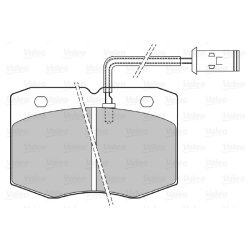 Jeu de plaquettes de frein VALEO 598598 pour IVECO DAILY OE 1906038