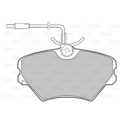 Jeu de plaquettes de frein VALEO 598599 pour RENAULT, KOLEOS, LAGUNA OE 7701203967