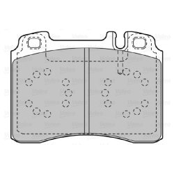 Jeu de plaquettes de frein VALEO 598601 pour MERCEDES OE 0014209820