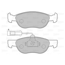 Jeu de plaquettes de frein VALEO 598611 pour ALFA ROMEO 145, 146 OE 0009947776