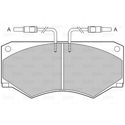 Jeu de plaquettes de frein VALEO 598613 pour MERCEDES, PUCH, VW OE 0014201420