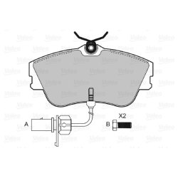 Jeu de plaquettes de frein VALEO 598622 pour VW TRANSPORTER OE 701698151D