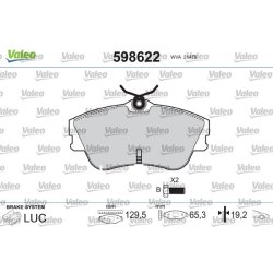 Jeu de plaquettes de frein VALEO 598622 pour VW TRANSPORTER OE 701698151D VALEO