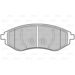 Jeu de plaquettes de frein VALEO 598644 pour CHEVROLET, DAEWOO, GM KOREA, PROTON