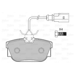 Jeu de plaquettes de frein VALEO 598650 pour FORD, SEAT, VW OE 1109015