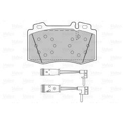 Jeu de plaquettes de frein VALEO 598659 pour MERCEDES OE 0034205820