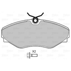 Jeu de plaquettes de frein VALEO 598669 pour NISSAN, VAUXHALL, RENAULT,