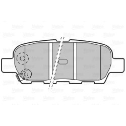 Jeu de plaquettes de frein VALEO 598672 pour INFINITI, NISSAN, RENAULT et plus encore...