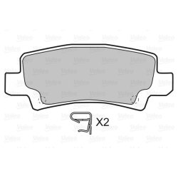 Jeu de plaquettes de frein VALEO 598680 pour TOYOTA COROLLA OE 04466-02070