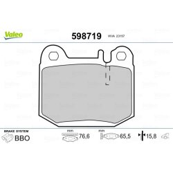 Jeu de plaquettes de frein VALEO 598719 pour MASERATI, MERCEDES OE 1634200720 VALEO