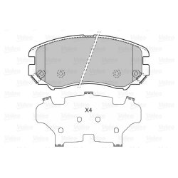 Jeu de plaquettes de frein VALEO 598744 pour HYUNDAI, KIA, MITSUBISHI OE 58101-1FA50