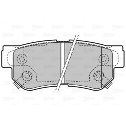 Jeu de plaquettes de frein VALEO 598748 pour HYUNDAI, KIA, SSANGYONG OE 58302-17A00