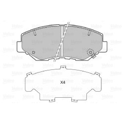 Brake Pad Set VALEO 598757 OE Ref 06450S9AE50