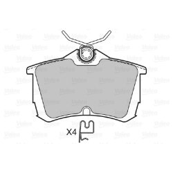 Jeu de plaquettes de frein VALEO 598758 pour HONDA ACCORD OE 43022-S1A-E02