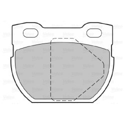 Plaquettes de frein VALEO 598762 pour LAND ROVER 110 127, DEFENDER