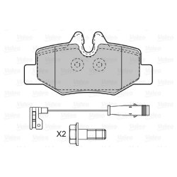 Jeu de plaquettes de frein VALEO 598765 pour MERCEDES VIANO, VITO OE 0004216210