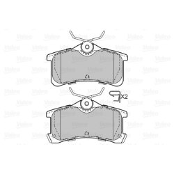 Jeu de plaquettes de frein VALEO 598810 pour TOYOTA AVENSIS, COROLLA OE 04466-02010