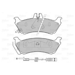 Jeu de plaquettes de frein VALEO 598813 pour MERCEDES CLASSE M OE 1634200520