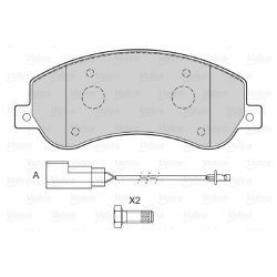 Jeu de plaquettes de frein VALEO 598816 pour FORD TOURNEO, TRANSIT OE 1371402