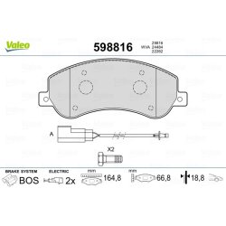 Jeu de plaquettes de frein VALEO 598816 pour FORD TOURNEO, TRANSIT OE 1371402 VALEO