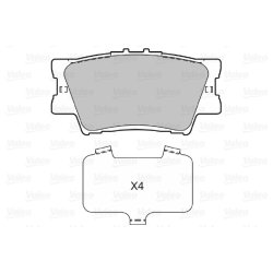 Jeu de plaquettes de frein VALEO 598819 pour LEXUS, TOYOTA OE 04466-02220
