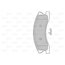 Jeu de plaquettes de frein VALEO 598833 pour JEEP GRAND OE 5093183AA