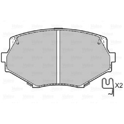 Jeu de plaquettes de frein VALEO 598836 pour EUNOS, MAZDA ROADSTER, MX-5