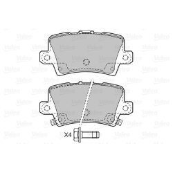 Jeu de plaquettes de frein VALEO 598849 pour HONDA CIVIC OE 43022-SMG-E00