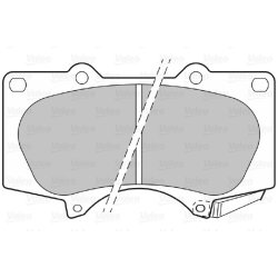 Jeu de plaquettes de frein VALEO 598857 pour LEXUS, MITSUBISHI, TOYOTA OE 4605A472