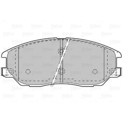 Jeu de plaquettes de frein VALEO 598871 pour HYUNDAI, KIA, SSANGYONG OE 48130-08260