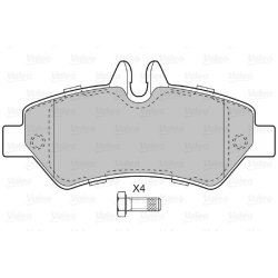 Jeu de plaquettes de frein VALEO 598876 pour MERCEDES, VW SPRINTER, CRAFTER